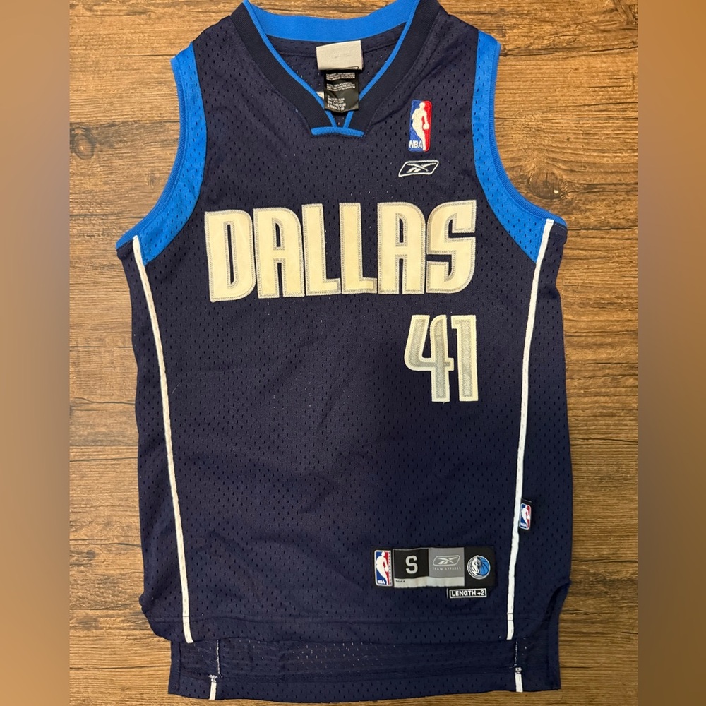Reebok Dallas Mavericks Dirk Nowitzki Basketball Jersey